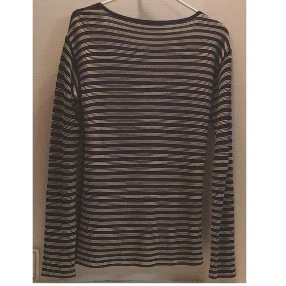 T Alexander WANG Rayon Blend Navy CREME STRIPE TOP SMALL - Picture 5 of 8
